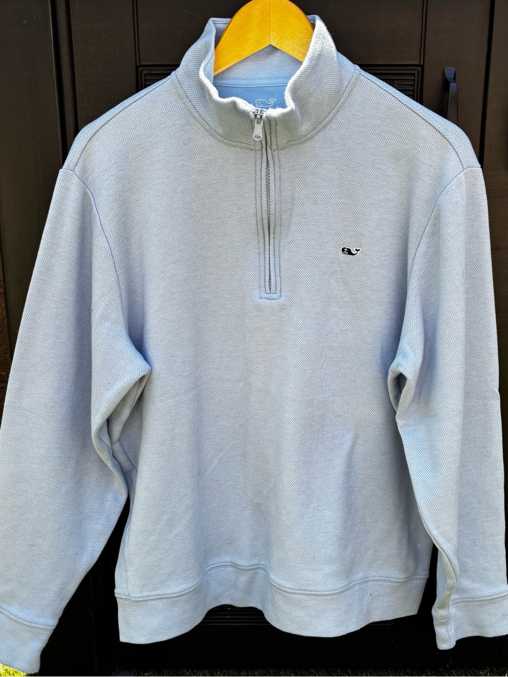 Vineyard Vines Pima Cotton Quarter Zip Pullover Sweater Men’s Size Large Blue